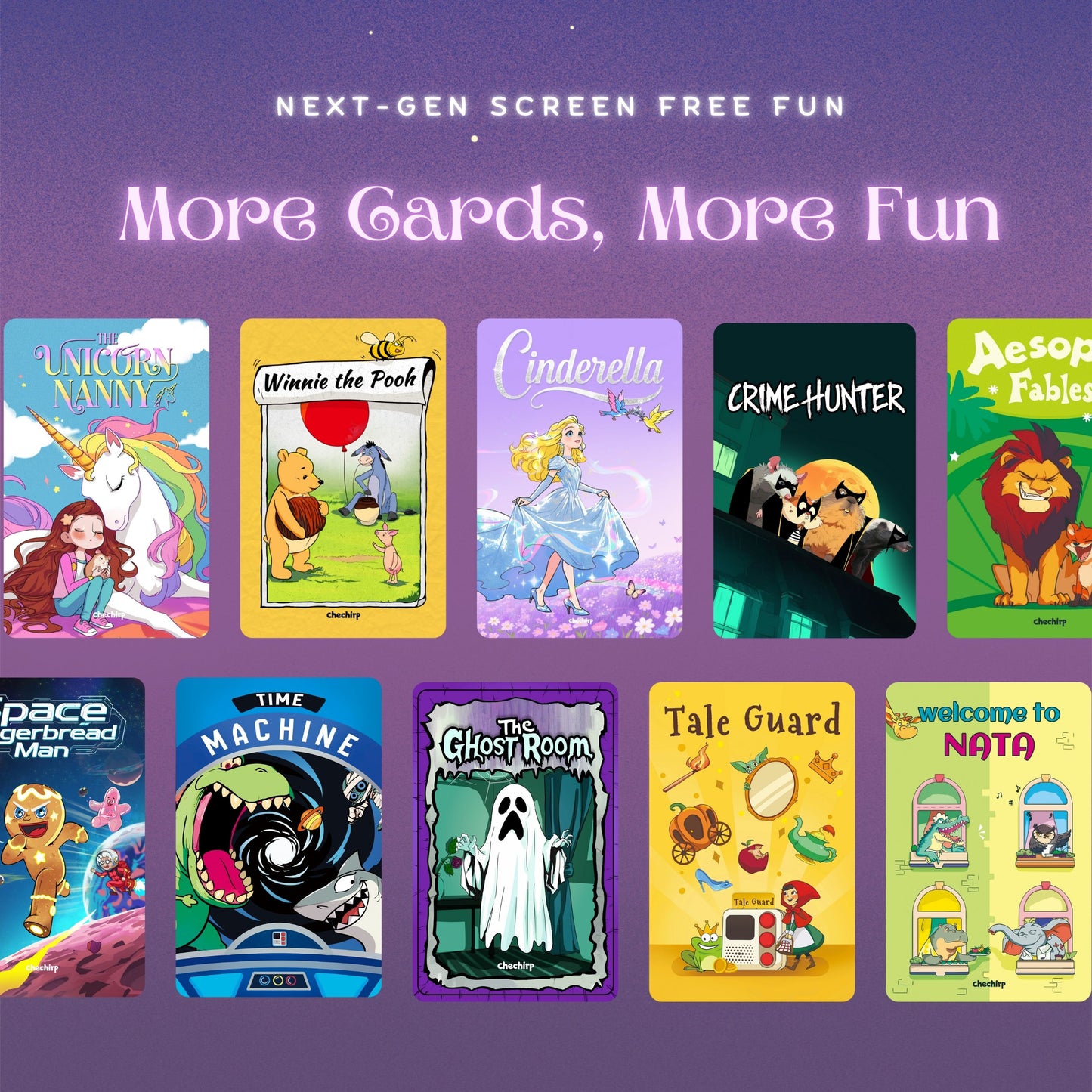 Chechirp Box, Clutter Free, Screen Free Imaginative Play.