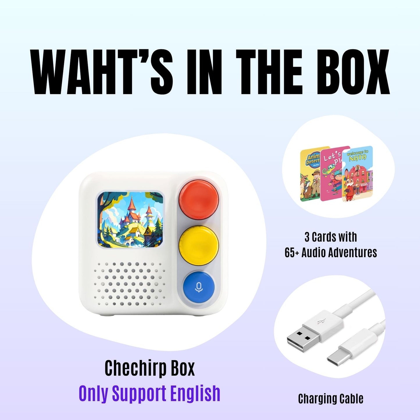 Chechirp Box, Kid-led Audio Adventures.